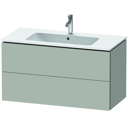 Duravit L-Cube Wall-Mounted Vanity Unit Concrete Gray Matt LC624200707